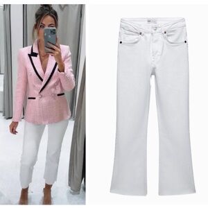 ZARA cropped flare jeans